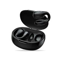 DCU TECNOLOGIC - Bluetooth 5.3 Clip Buds hoofdtelefoon - Draadloos - Meerpuntsverbinding - 7 uur ononderbroken gebruikstijd (eenmalig opladen) meer dan 30 uur met oplaadcase. Kleur: Zwart