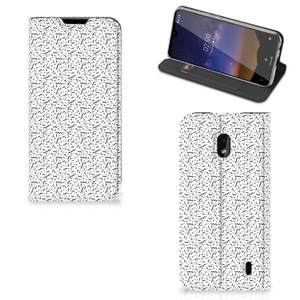 Nokia 2.2 Hoesje met Magneet Stripes Dots