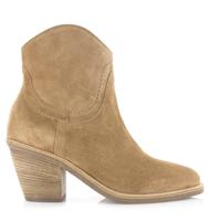 VIA VAI VIA VAI - Mara Denver | Sierra Noisette Beige Suede Enkellaars met hak Dames - thumbnail