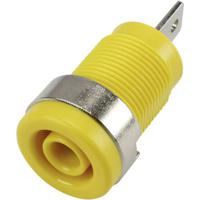 TRU COMPONENTS 6239C26GN Veiligheids-labconnector, female Bus, inbouw verticaal Stift-Ø: 4 mm Geel 1 stuk(s)