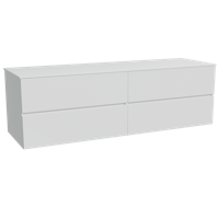 Storke Edge zwevend badmeubel 170 x 52 cm mat wit met Tavola enkel of dubbel wastafelblad in solid surface mat wit - thumbnail