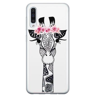 Samsung Galaxy A70 siliconen telefoonhoesje - Giraffe