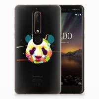 Nokia 6 (2018) Telefoonhoesje met Naam Panda Color