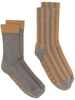 Sunnei lot de deux paires de chaussettes à logo intarsia - Gris