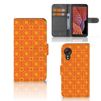 Samsung Galaxy Xcover 5 Telefoon Hoesje Batik Oranje - thumbnail