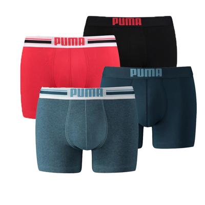 Puma boxershorts Placed Logo 4-pack Rood/Denim-XL