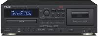 Teac AD-850-SE CD-speler & cassettespeler met USB-opname en weergave (microfooningang, echo-effect, karaoke-compatibel, digitaal-analoog-conversie), zwart