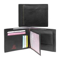 dR Amsterdam Waxi Billfold RFID L Zwart - thumbnail