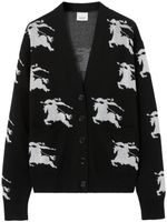 Burberry cardigan EKD en maille intarsia - Noir