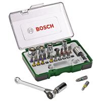 Bosch 27-delige schroefbit- en ratelschroevendraaierset (PH-, PZ-, zeskant-, T-, TH-, S-bit, accessoires boormachine en schroevendraaier)