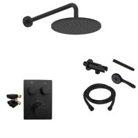 Mueller Click inbouw regendoucheset 2-wegs mat zwart