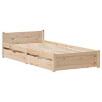 vidaXL Bedframe zonder matras massief grenenhout 75x190 cm