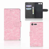 Sony Xperia XZ Premium Hoesje White Flowers