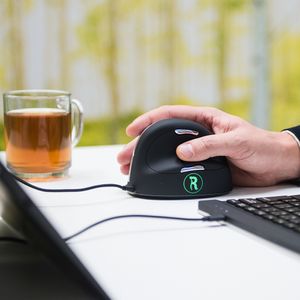 R-Go Tools R-Go HE Break Mouse, Ergonomische muis, Anti-RSI software, Groot (Handlengte boven 185mm), Rechtshandig, Bedraad