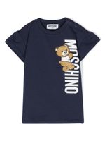 Moschino Kids t-shirt en coton à imprimé ourson - Bleu