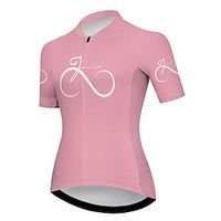 Dames Wielrenshirt Korte mouw Fietsen Shirt Kleding Bovenlichaam met 3 achterzakken Bergracen Wegwielrennen Snel Drogend Ademend Sneldrogend Vochtregelerend Zwart Geel Roze Grafisch Sport Kleding Lightinthebox