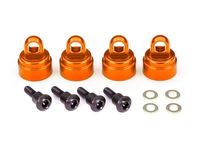 Traxxas Shock caps, aluminum (orange-anodized) (4) (TRX-3767T)