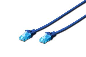 Digitus DK-1512-030/B RJ45 Netwerkkabel, patchkabel CAT 5e U/UTP 3.00 m Blauw Verdraaide paren 1 stuk(s)