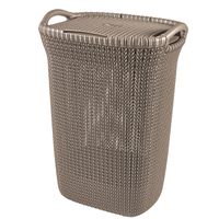 Curver Knit Wasmand met deksel - 57L - Bruin