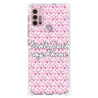 Motorola Moto G30 | G20 | G10 Anti Shock Case Flowers Pink DTMP