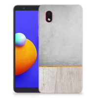 Samsung Galaxy A01 Core Bumper Hoesje Wood Concrete