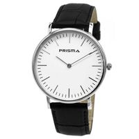 Prisma horloge staal/leder goudkleurig-zwart P.1620.148G - thumbnail