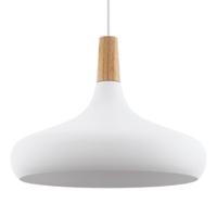 Eglo Moderne hanglamp Sabinar 40cm wit met houtbruin 96983