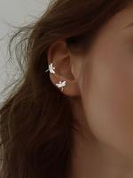 Vintage Zilver Libel oorbellen Oor manchetten