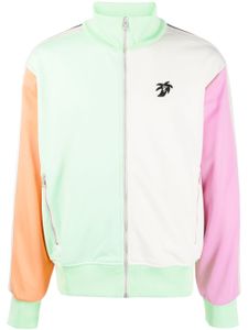 Palm Angels colourblock logo-print track jacket - Vert