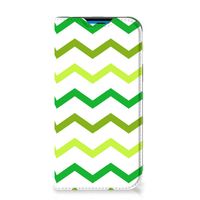 iPhone 14 Pro Hoesje met Magneet Zigzag Groen