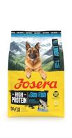 JOSERA Adult High Proteïne, zeevis (1 x 3 kg) | Premium droogvoer voor volwassen en sportieve honden | zalm & zoete aardappel | graanvrij & eiwitrijk | L-carnitine & taurine | 1 stuks