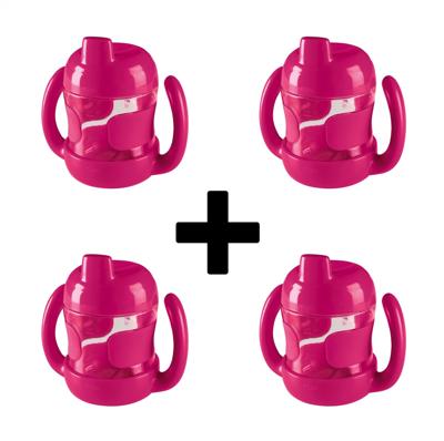 OXO tot Sippy beker met handvaten (200 ml) - Pink set van 4 OXO tot Sippy beker met handvaten (200 ml) - Pink set van 4