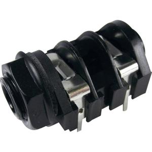 Cliff CL1166A Jackplug 6,35 mm Bus, inbouw horizontaal Aantal polen: 2 Mono Zwart 1 stuk(s)