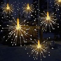 led starburst twinkle lights diy outdoor waterdichte fairy lichtslingers 8 modi met afstandsbediening voor bruiloft kerst slaapkamer decor 4 packs 2 packs 1 pack Lightinthebox