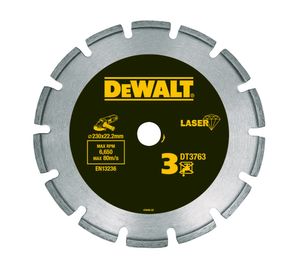 DeWalt Accessoires Diamantblad, turbo, gesegmenteerd, voor harde materialen en graniet, Ø230mm - DT3763-XJ