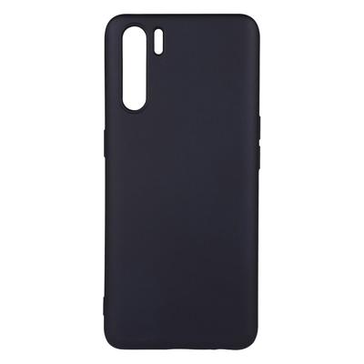 Shop4 - Oppo A91 Hoesje - Zachte Back Case Mat Zwart