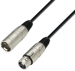 Adam Hall K3MMF1000 XLR Verbindingskabel [1x XLR-bus - 1x XLR-stekker] 10.00 m Zwart