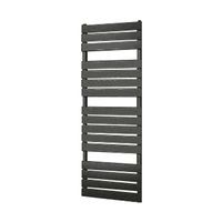 Plieger Genua designradiator horizontaal 1520x550mm 800W zwart grafiet (black graphite) 7253318 - thumbnail