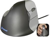 Evoluent Vertical Mouse 4 VM4R Ergonomische muis USB Optisch Zwart, Zilver 6 Toetsen 2800 dpi Ergonomisch