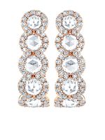 David Morris boucles d'oreilles en or rose 18ct ornées de diamants - thumbnail