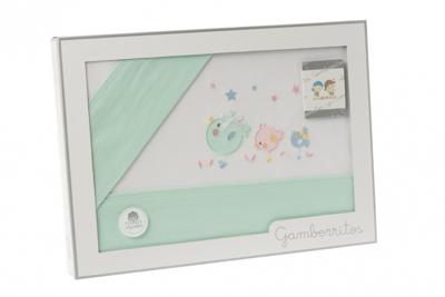 Gamberritos laken set kinderwagen Vogeltjes katoen Gamberritos laken set kinderwagen Vogeltjes katoen