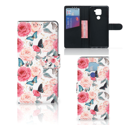 Xiaomi Redmi Note9 Hoesje Butterfly Roses