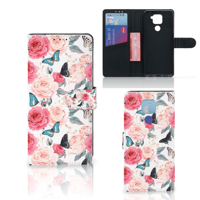 Xiaomi Redmi Note9 Hoesje Butterfly Roses