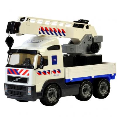 Polesie politie hijskraan Volvo wit 49 cm