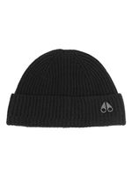 Moose Knuckles bonnet en laine à design nervuré - Noir