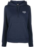 A.P.C. hoodie Manuela à lien de resserrage - Bleu