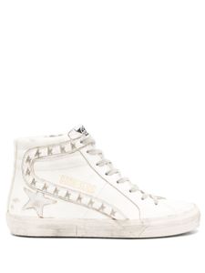 Golden Goose baskets montantes Slide en cuir - Blanc