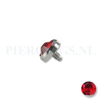 Dermal balletje 1.2 mm flat disc rood 4 mm