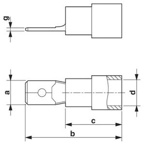 Phoenix Contact 3240060 Stootverbinder 4 mm² 6 mm² Deels geïsoleerd Geel 50 stuk(s)