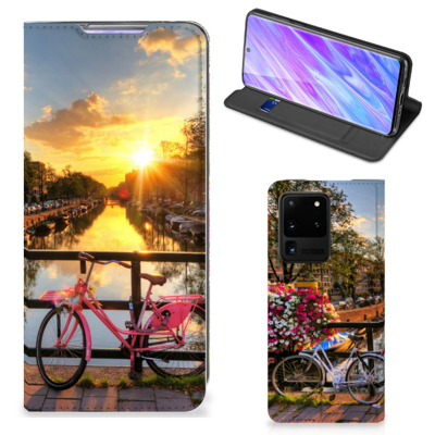 Samsung Galaxy S20 Ultra Book Cover Amsterdamse Grachten Samsung Galaxy S20 Ultra Book Cover Amsterdamse Grachten